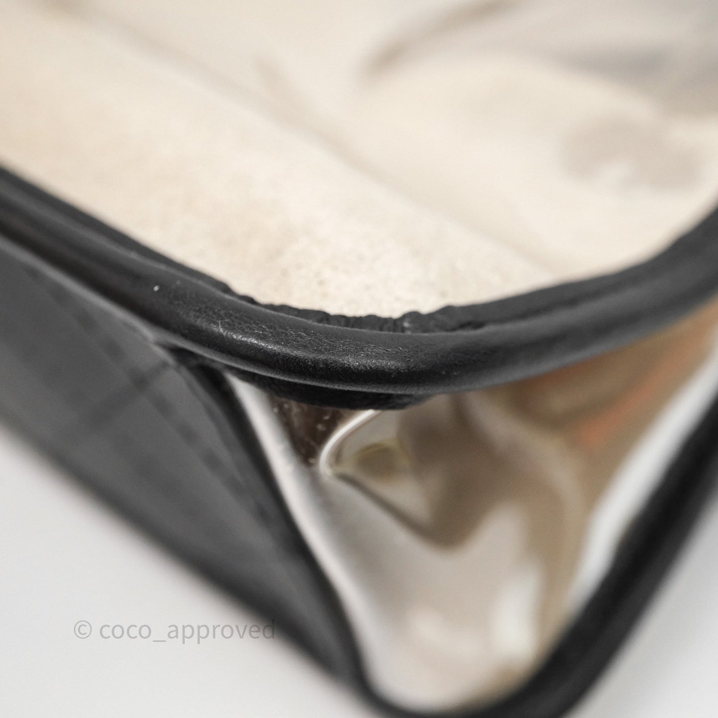 Chanel Medium Sand By The Sea PVC Flap Black Lambskin Gold Hardware