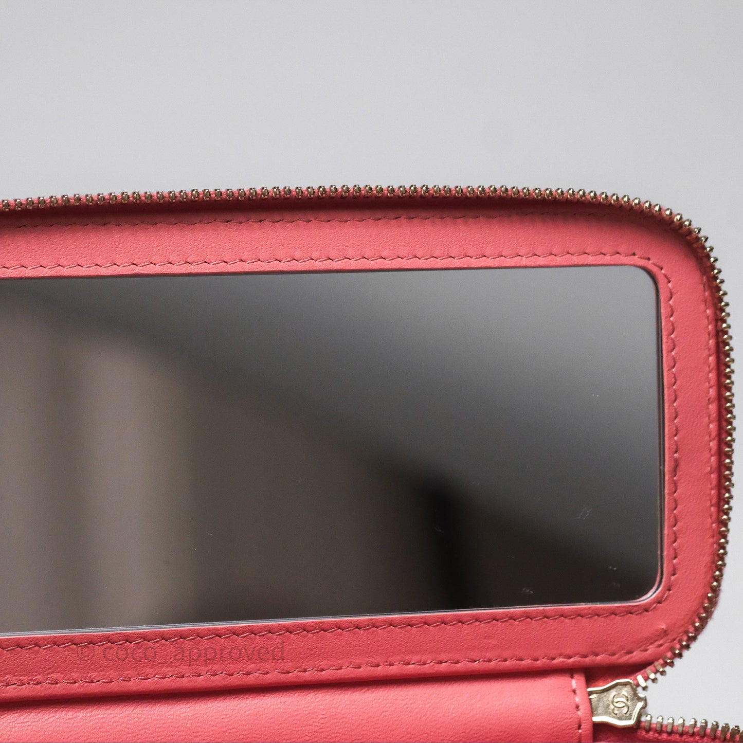 Chanel Vanity Rectangular Top Handle Pink Lambskin Gold Hardware