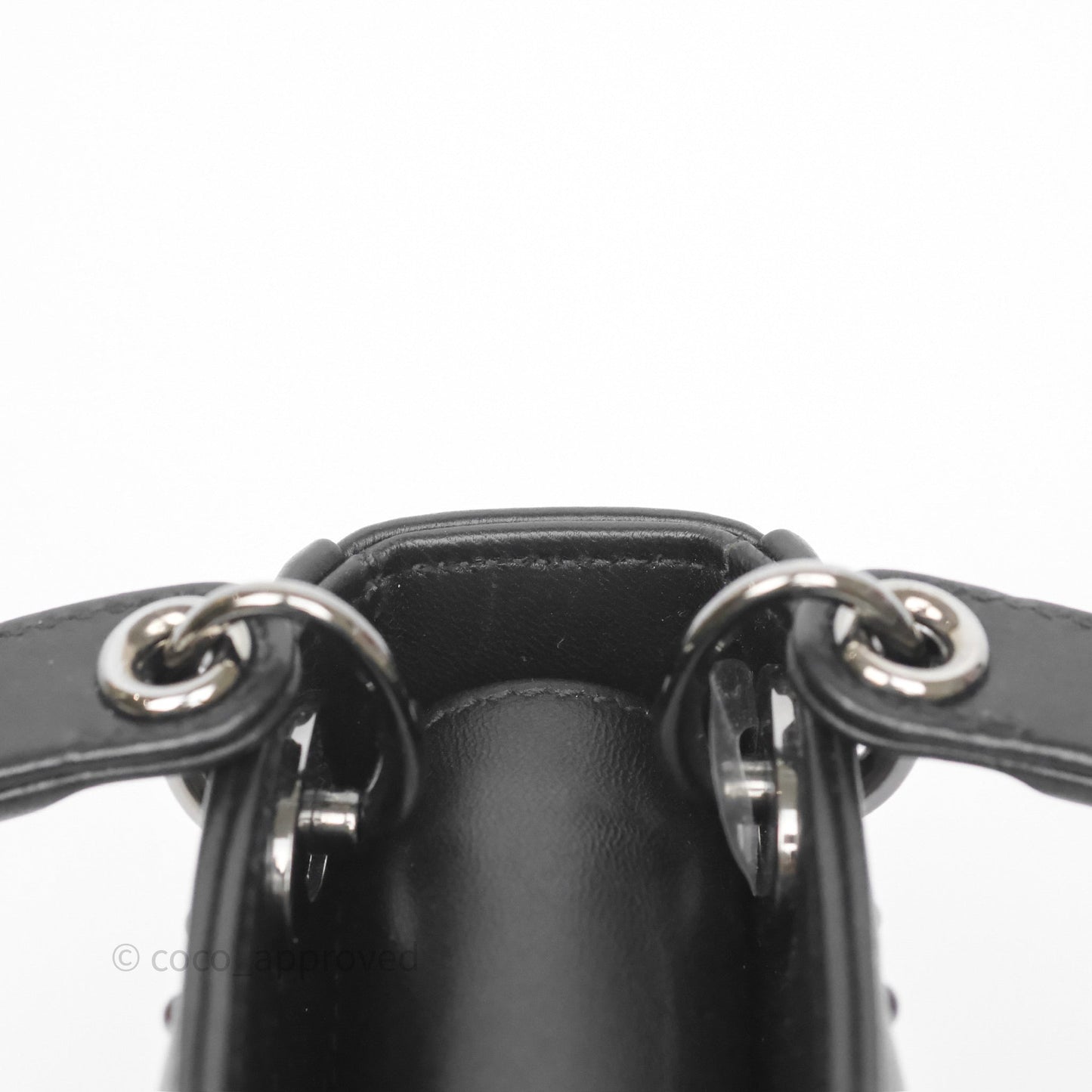 Christian Dior Micro Lady Dior Studded Cannage Black Lambskin