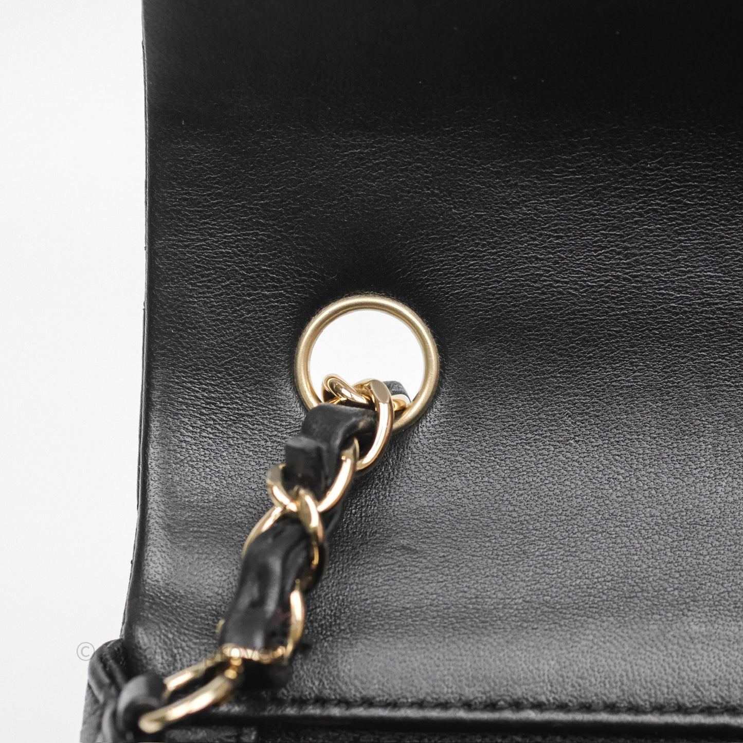 Chanel Mini Rectangular Quilted Black Lambskin Gold Hardware