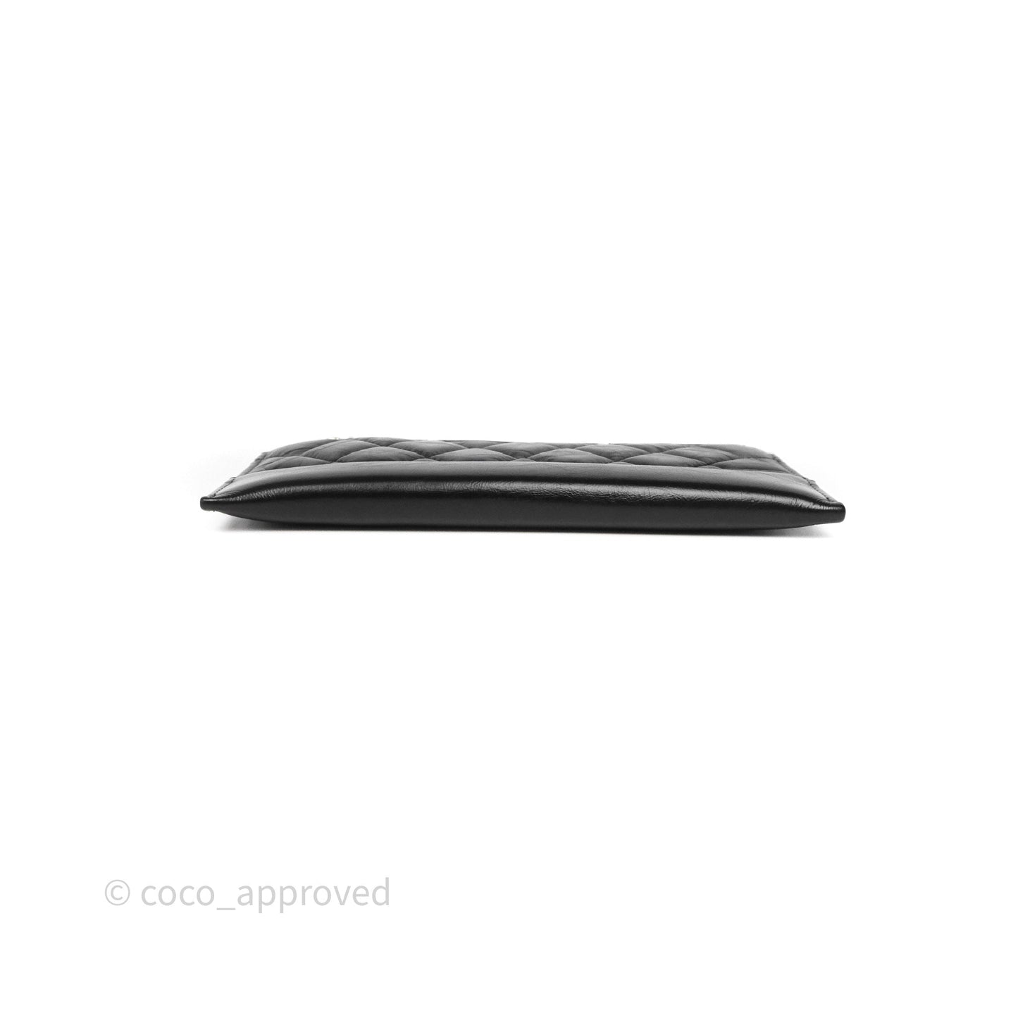 Chanel Quilted Gabrielle Zip Long Wallet Black