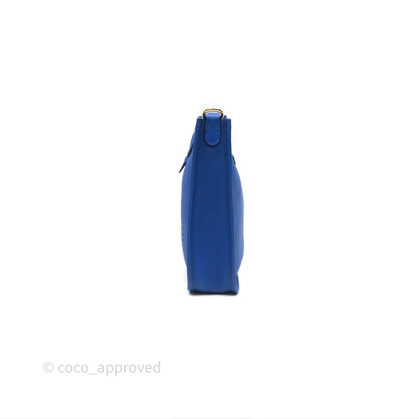 Hermès Mini Evelyne 16 Bleu Royal O8 Clemence Gold Hardware