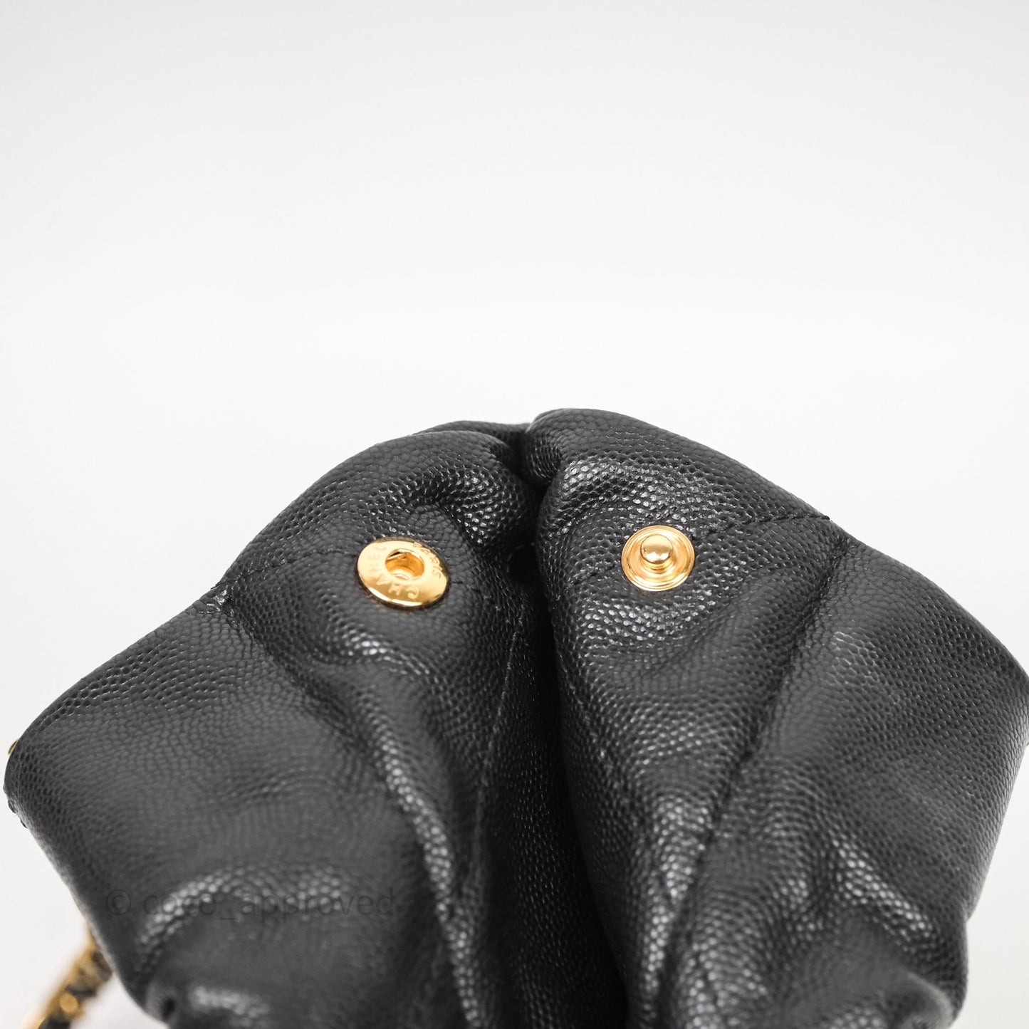 Chanel 22 Small Black Caviar Aged Gold Hardware