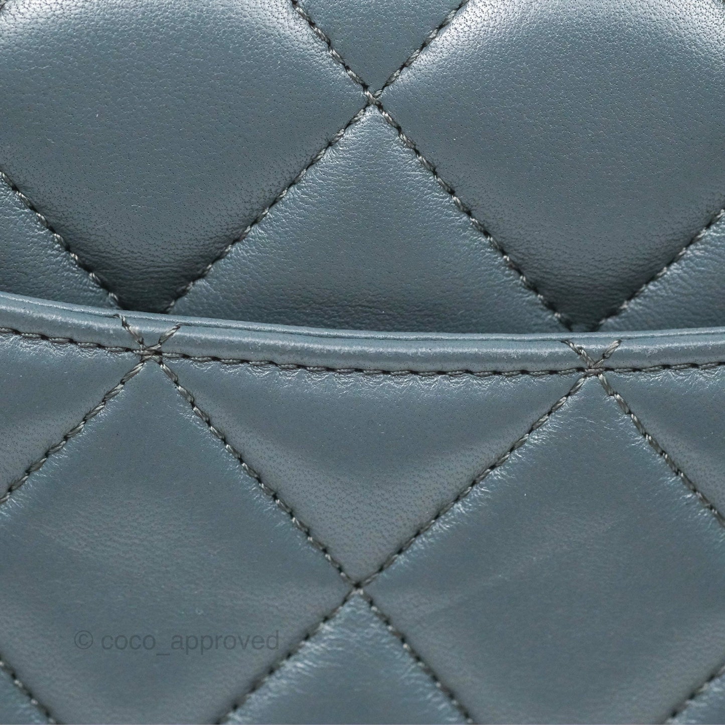 Chanel Small Trendy CC Grey Blue Lambskin Gold Hardware