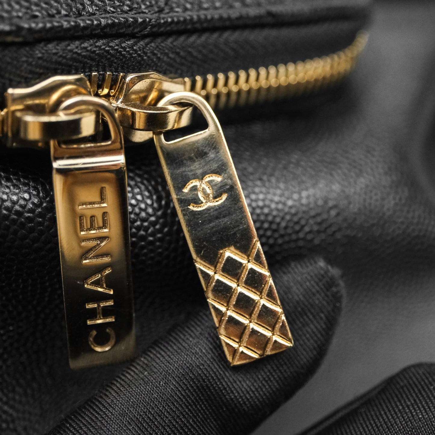 Chanel Quilted Business Affinity Backpack Black Caviar Gold Hardware