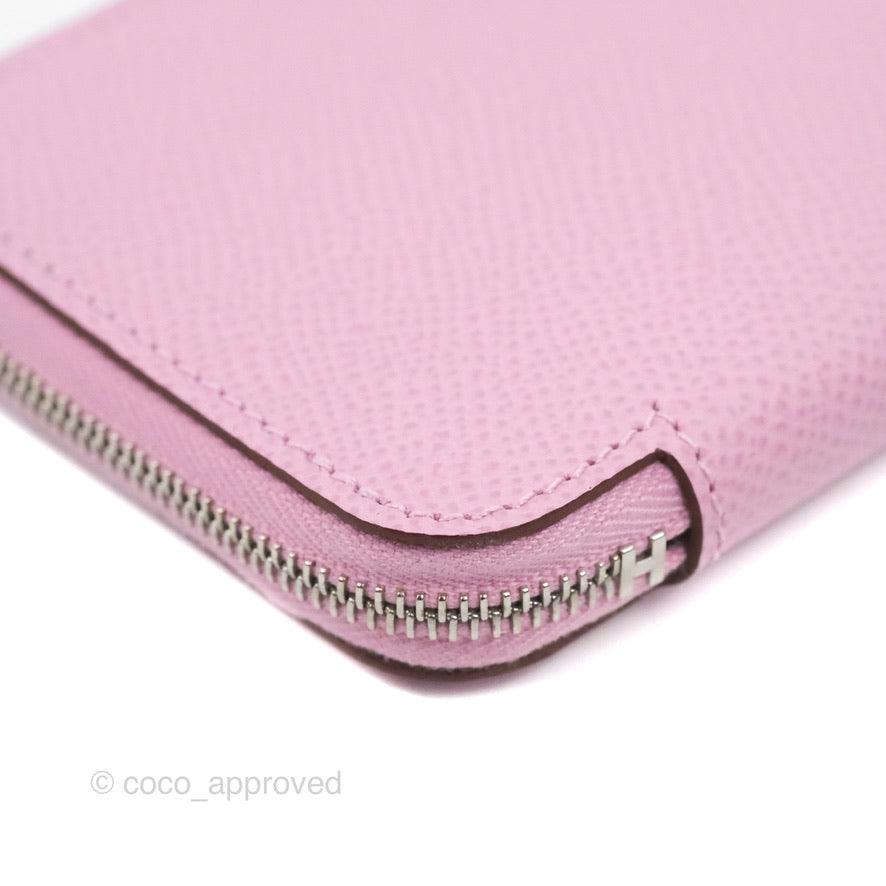 Hermès Silk In Compact Wallet Pink Epsom