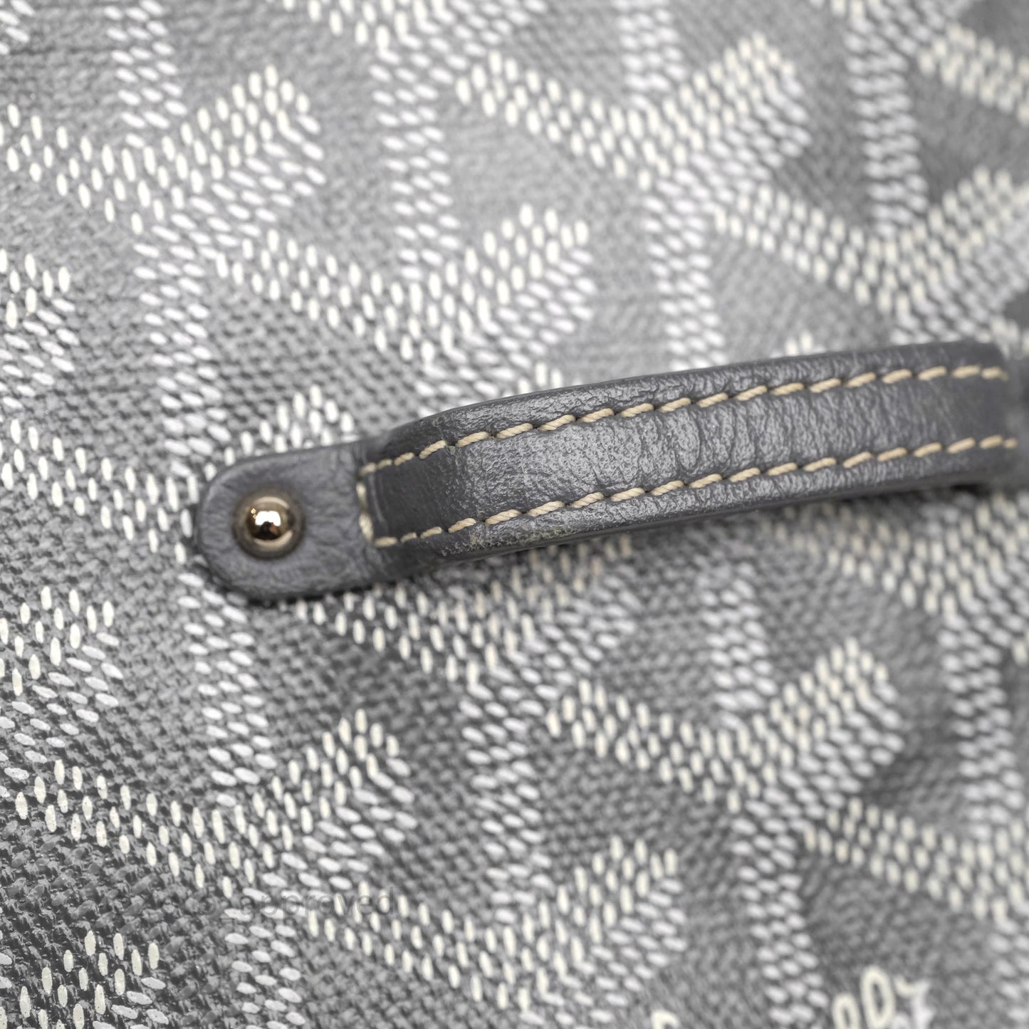 Goyard Saïgon Mini Bag Chevroches Calfskin Grey Silver Hardware