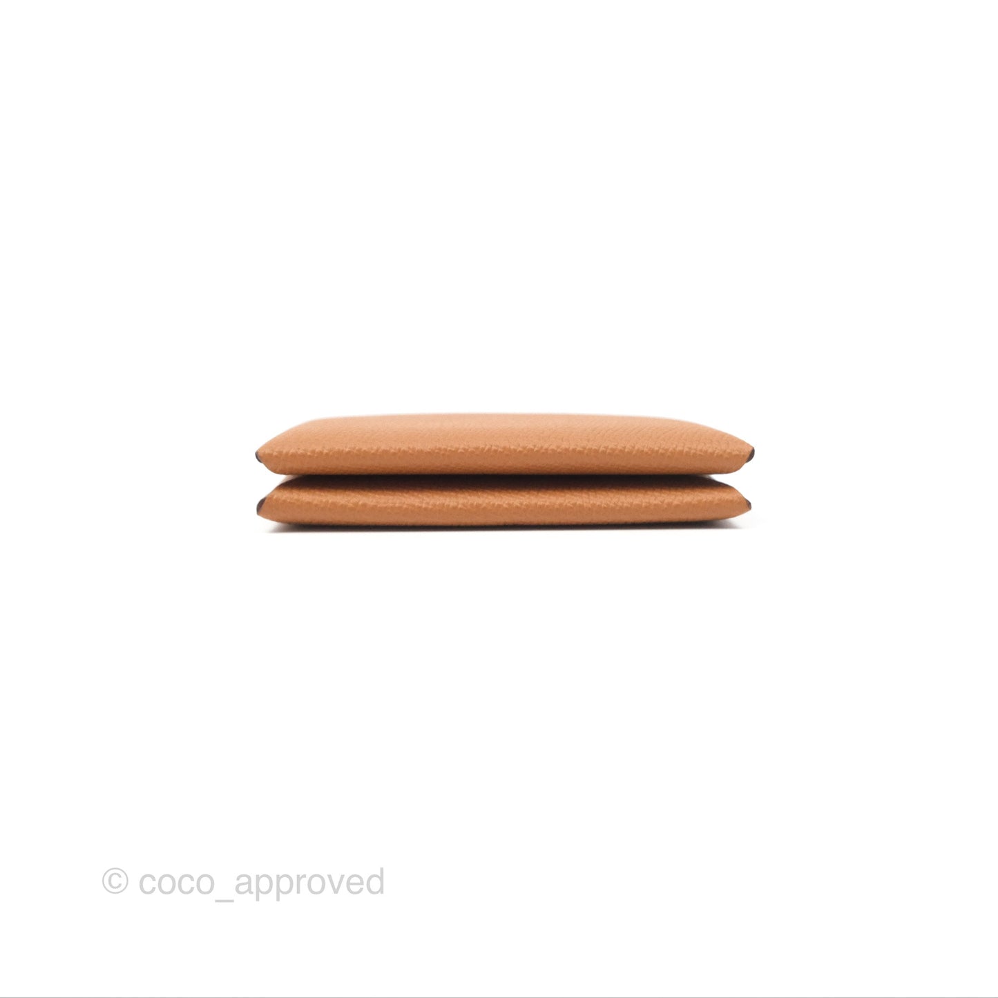 Hermès Calvi Card Holder Gold Epsom
