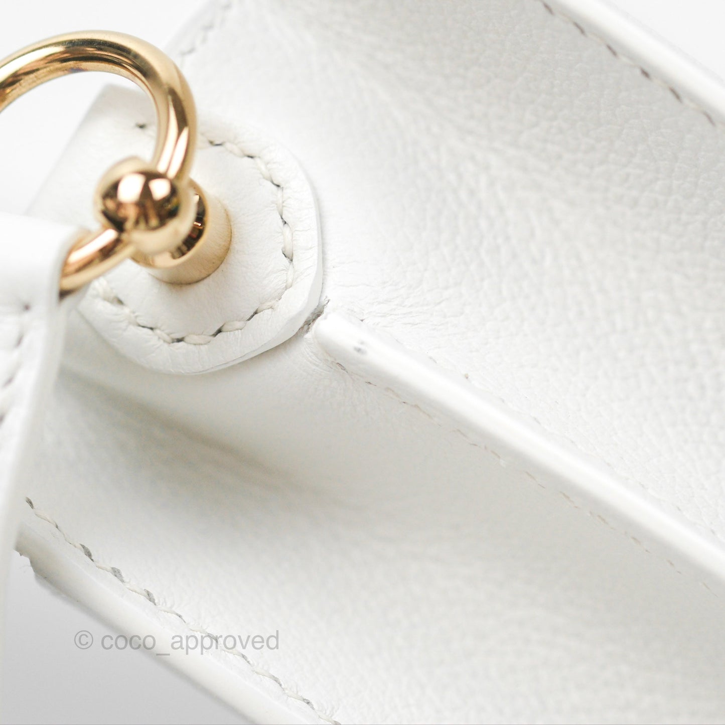 Hermès Roulis Mini 18 New White Evercolor Permabrass Hardware