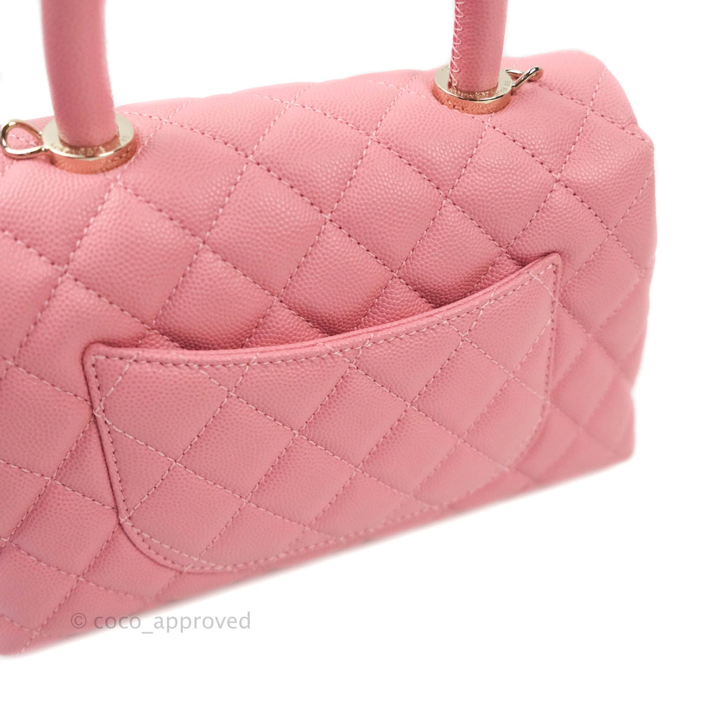 Chanel Mini (Small) Coco Handle Quilted Pink Caviar Gold Hardware 20A