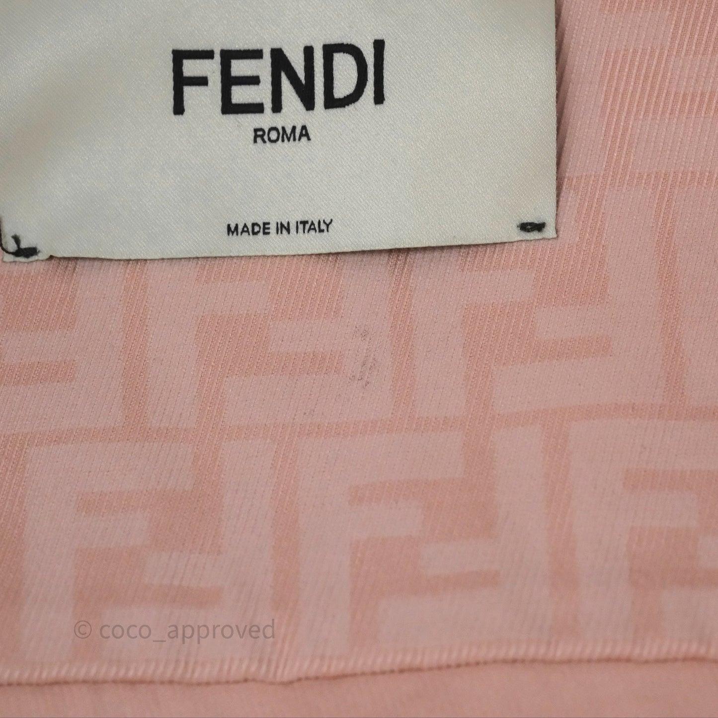 Fendi Denim FF Belted Jacket Pink