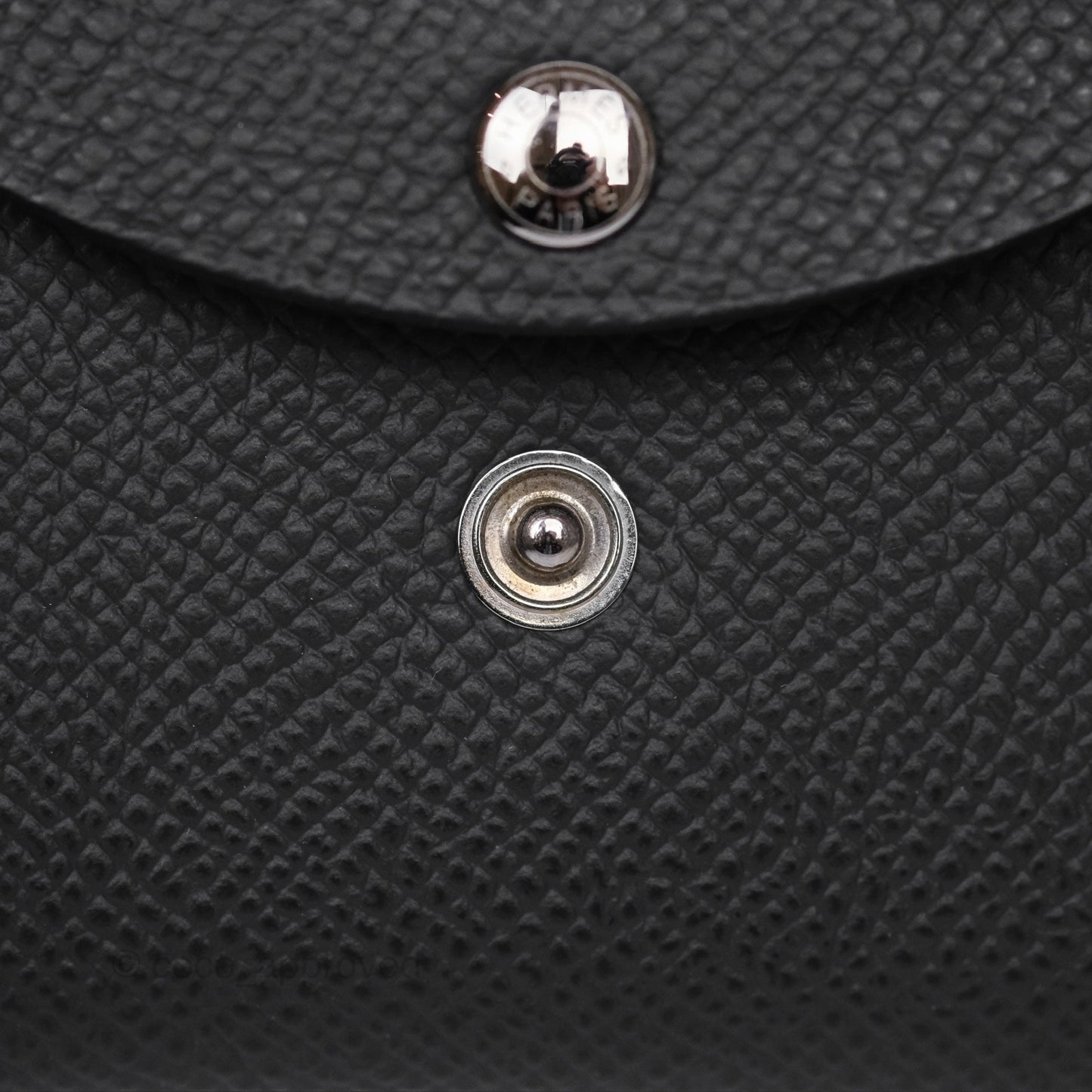 Hermès Calvi Duo Compact Card Holder Graphite 88 Epsom