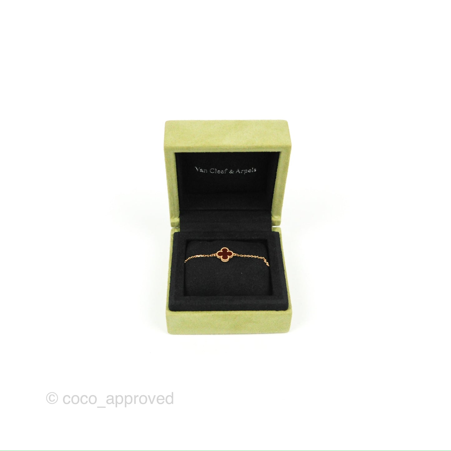 Van Cleef & Arpels Sweet Alhambra Bracelet Red Carnelian Rose Gold