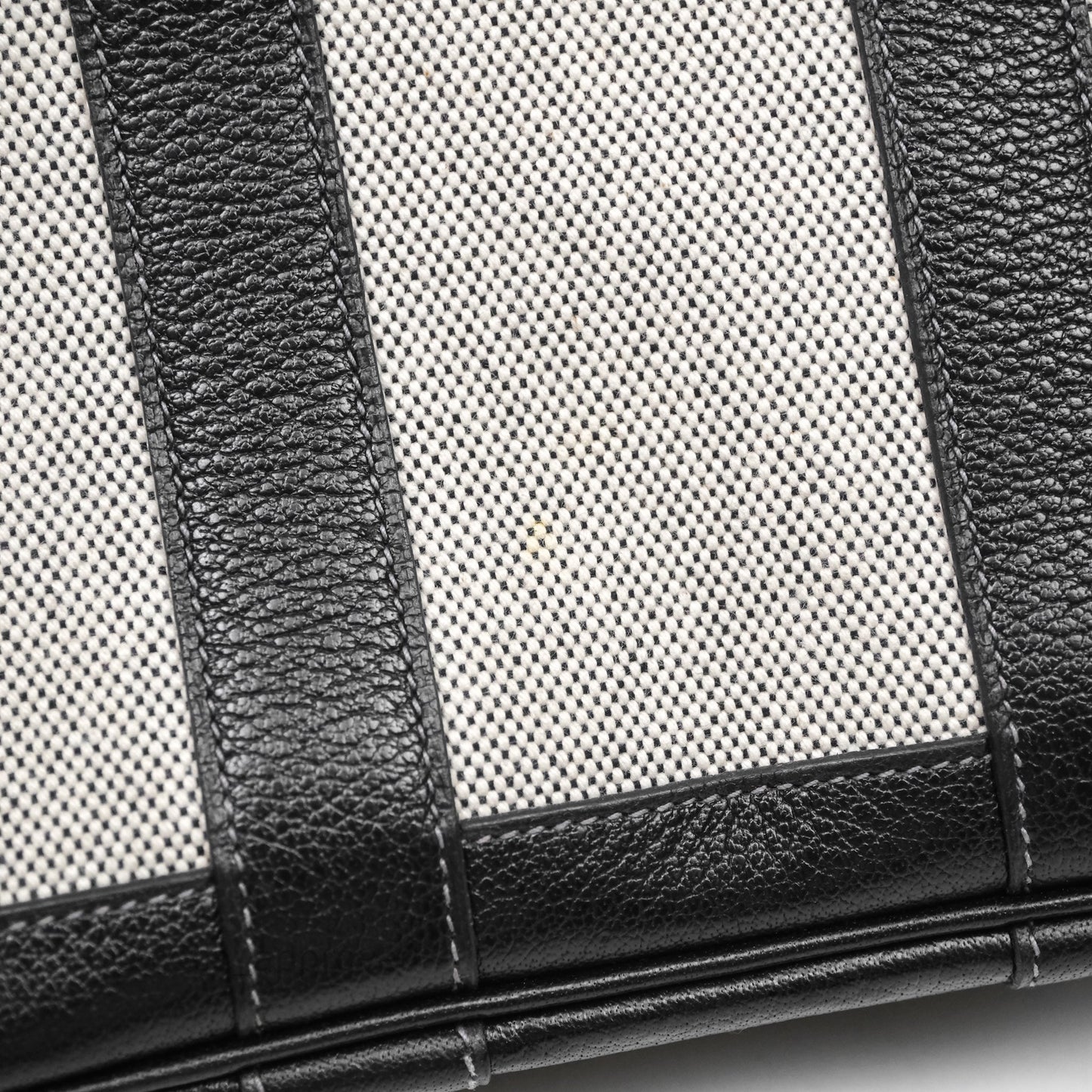 Hermes Vintage Mini Garden Party Noir 89 Canvas Palladium Hardware