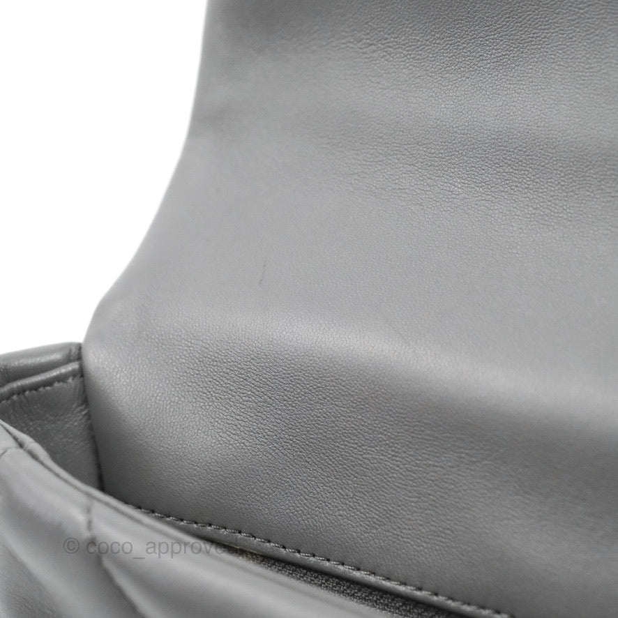 Chanel 19 Small Dark Grey Lambskin Mixed Hardware