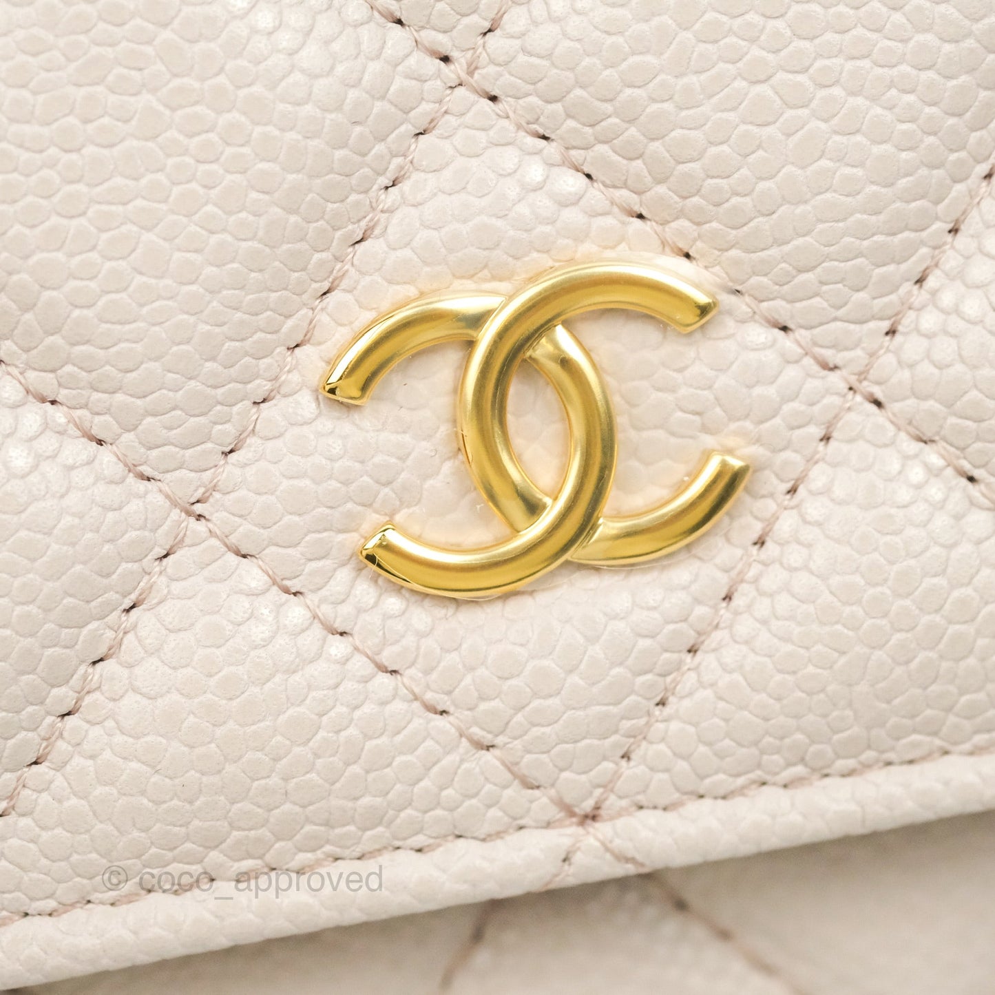 Chanel Quilted WOC Lilac Caviar CC Coco Chain Gold Hardware