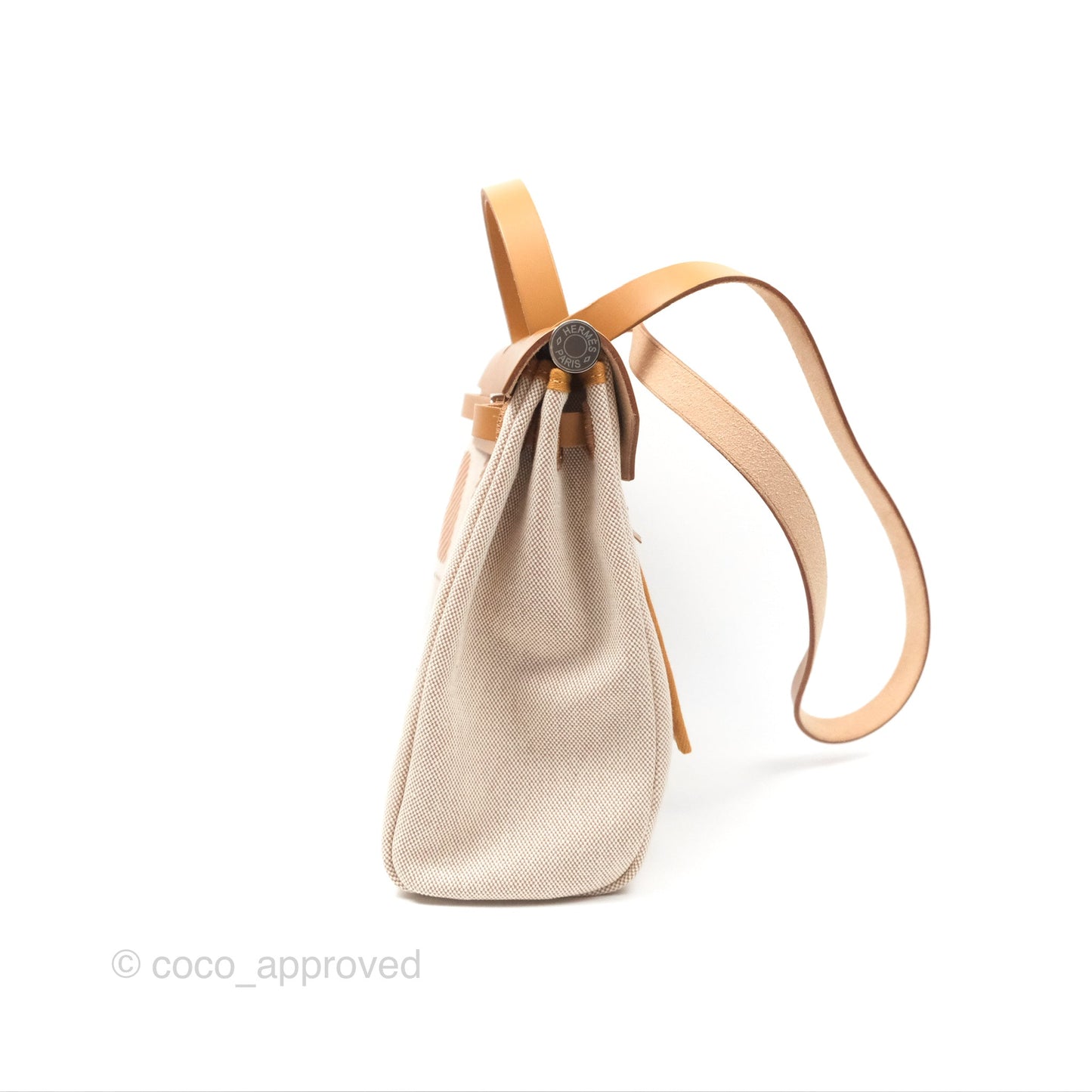Hermès Herbag Zip 31 Bride De Gala Sable/ Ecru-Beige/ Nat sable Canvas Palladium Hardware