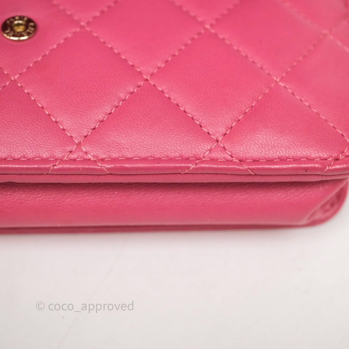 Chanel Quilted Classic WOC Pink Lambskin Gold Hardware
