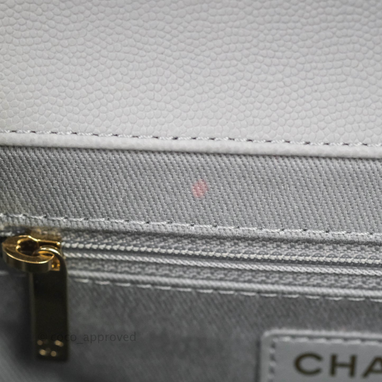 Chanel Quilted Small Business Affinity Flap Grey Caviar Gold Hardware