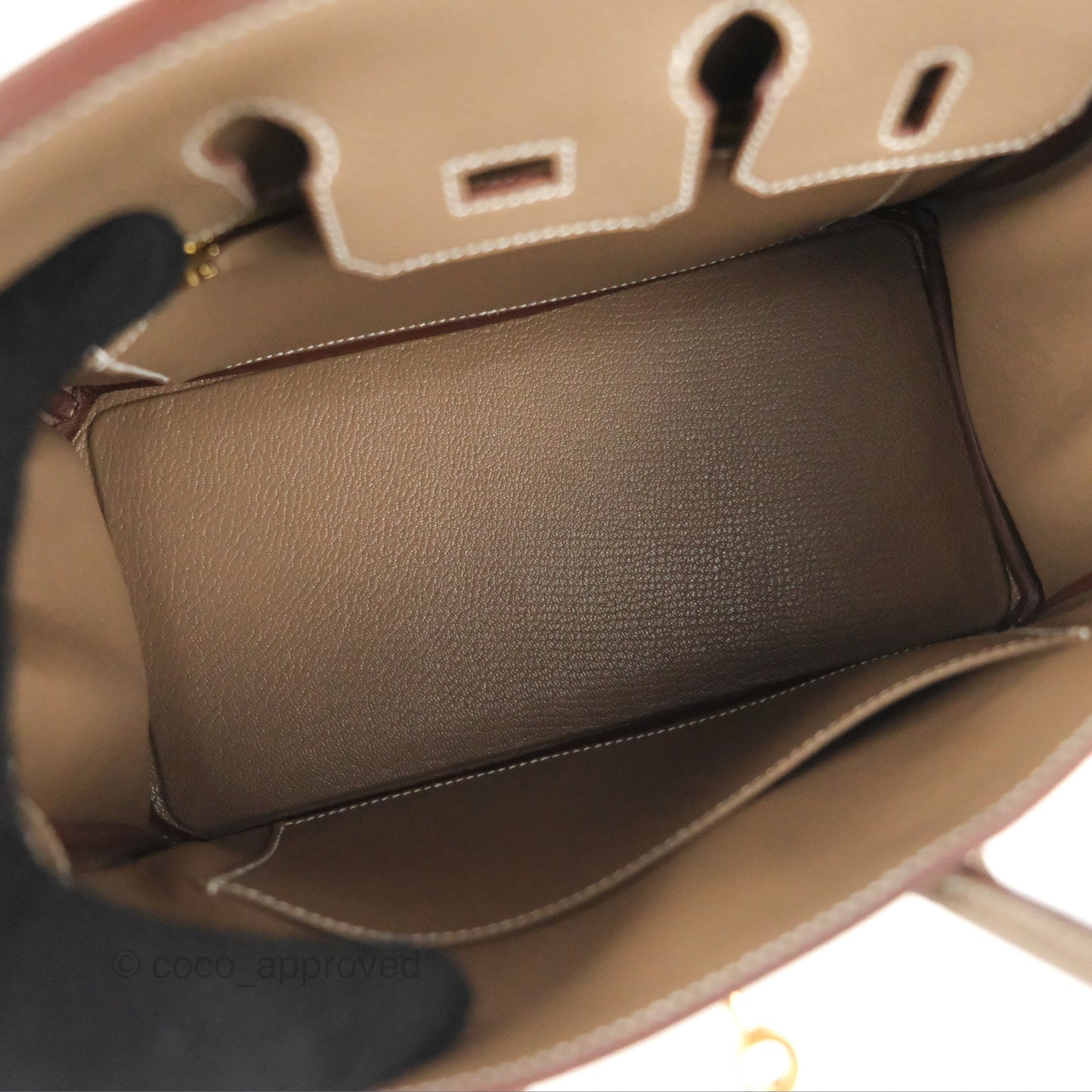 Hermes Birkin 25 Retourne Etoupe 18 Togo Gold Hardware