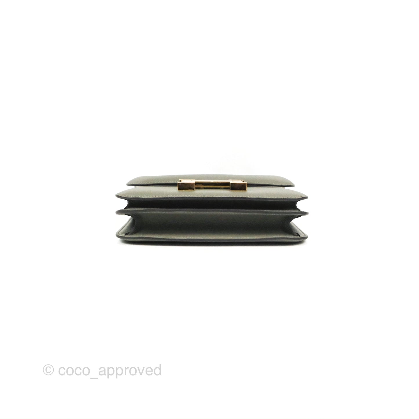 Hermès Constance Mini 18cm with Mirror Gris Meyer 0L/Gris Pale M4 Evercolor Gold Hardware
