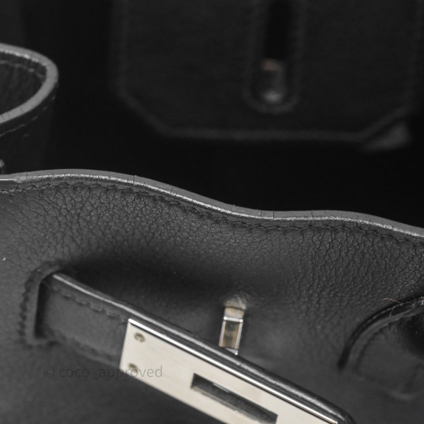 Hermès Birkin 30 Noir 89 Evergrain Palladium Hardware