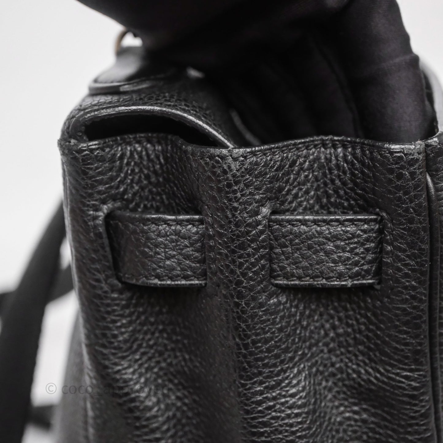 Hermès Kelly Ado Backpack GM Black Noir 89 Togo Palladium Hardware