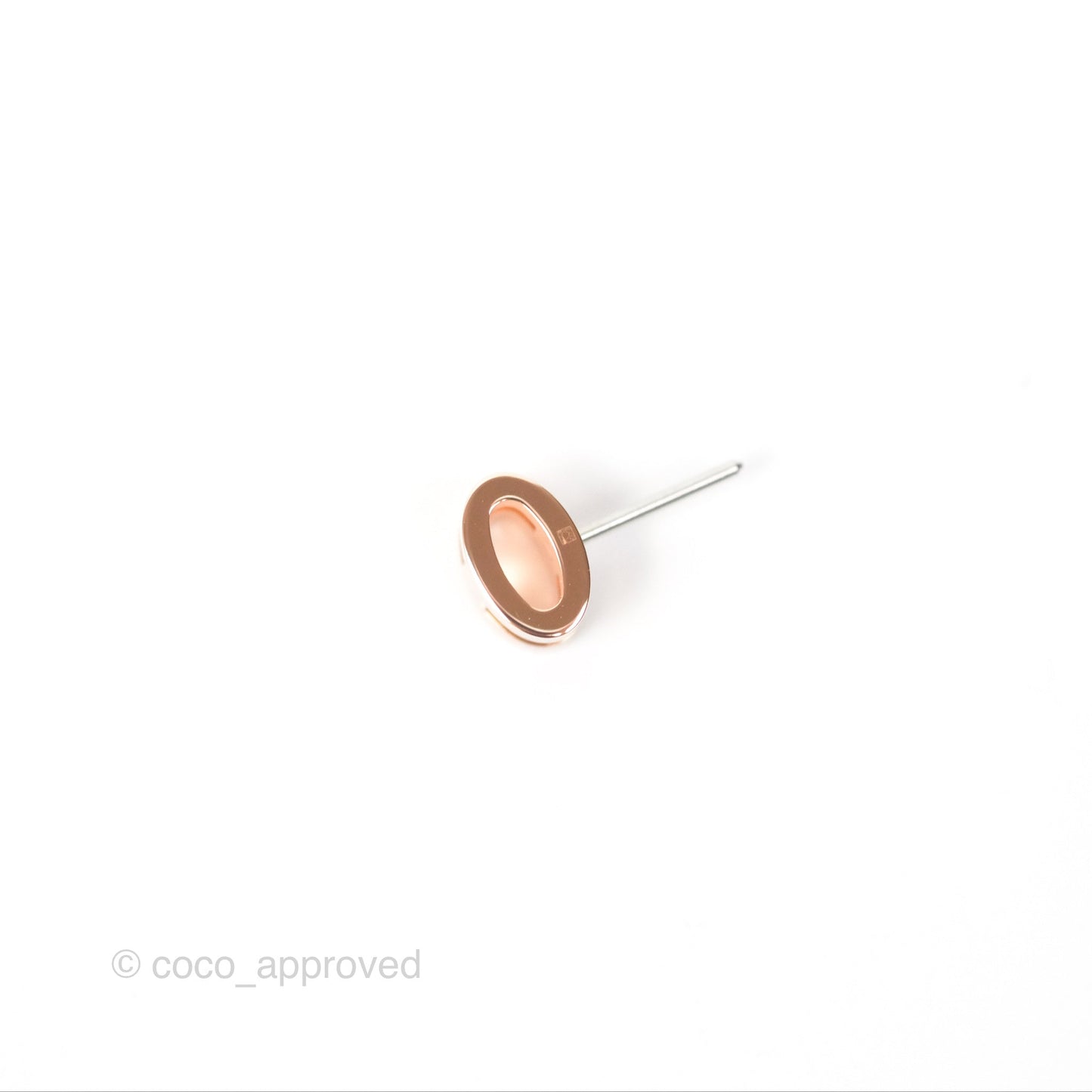 Hermès Mini Pop H Earrings Marron Glace Rose Gold