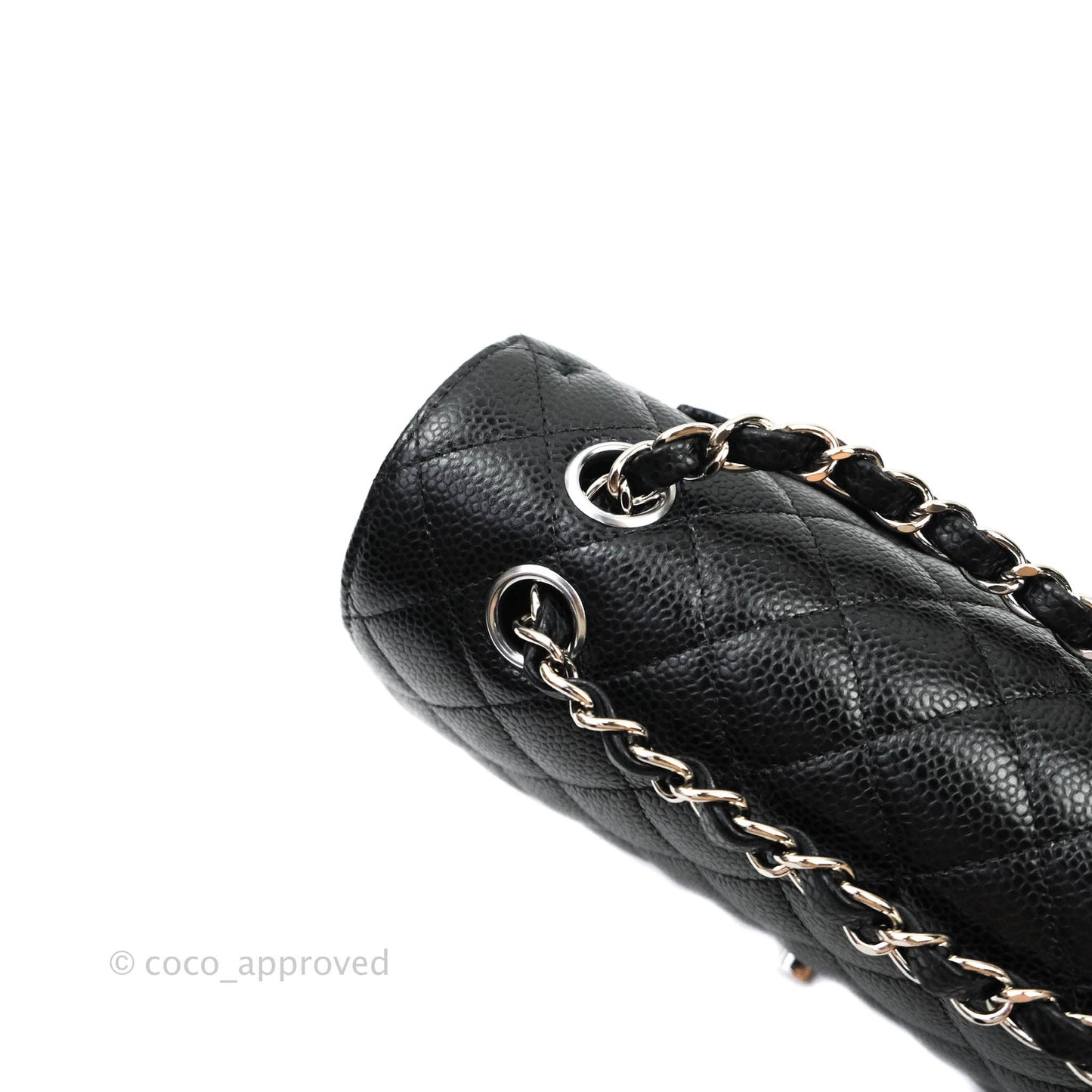 Chanel Small S/M Quilted Classic Flap Black Caviar Silver Hardware