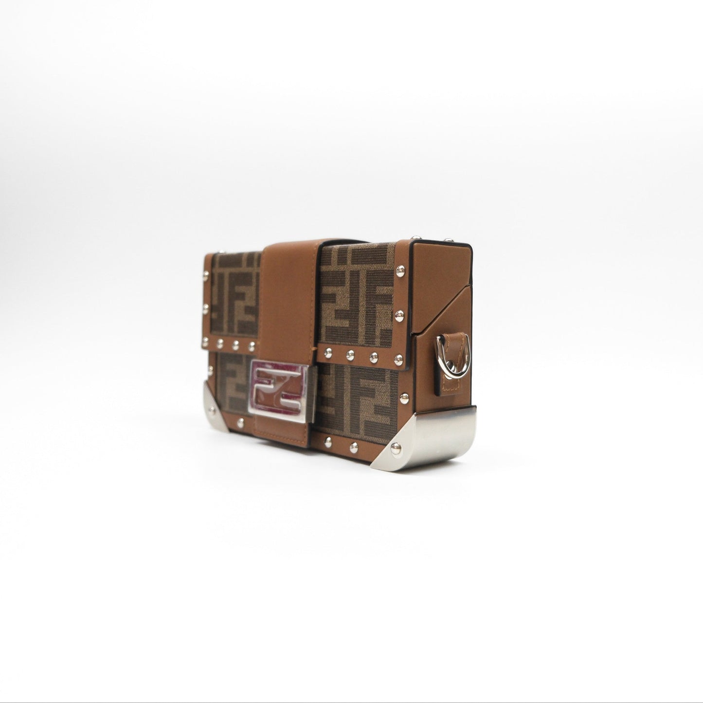 Fendi Mini Baguette Trunk Brown Zucca Canvas