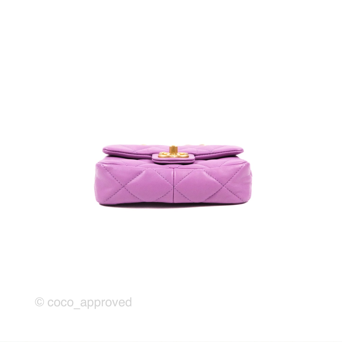 Chanel Quilted Mini CC Funky Town Flap Purple Lambskin Gold Hardware