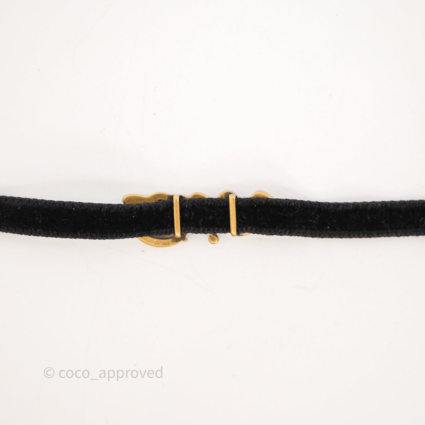 Christian Dior Pearl Logo Choker Black