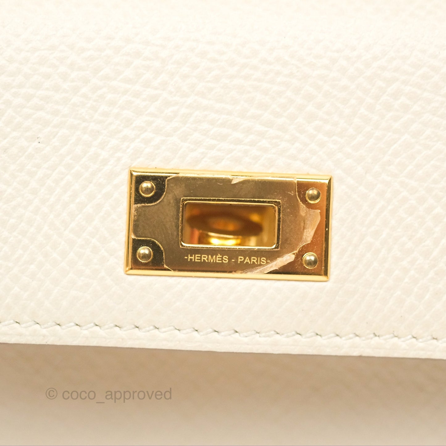 Hermès Kelly Pocket Compact Wallet Nata I2 Gold Hardware