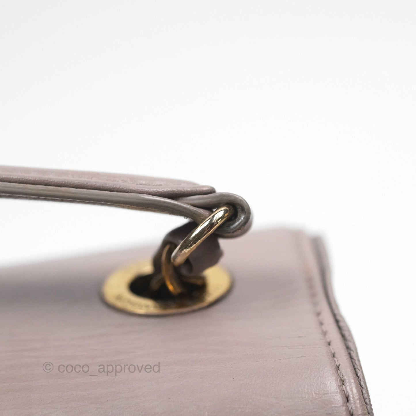 Chanel Coco Curve Flap Burnished Lilac Grey Calfskin Goatskin Antique Gold Hardware