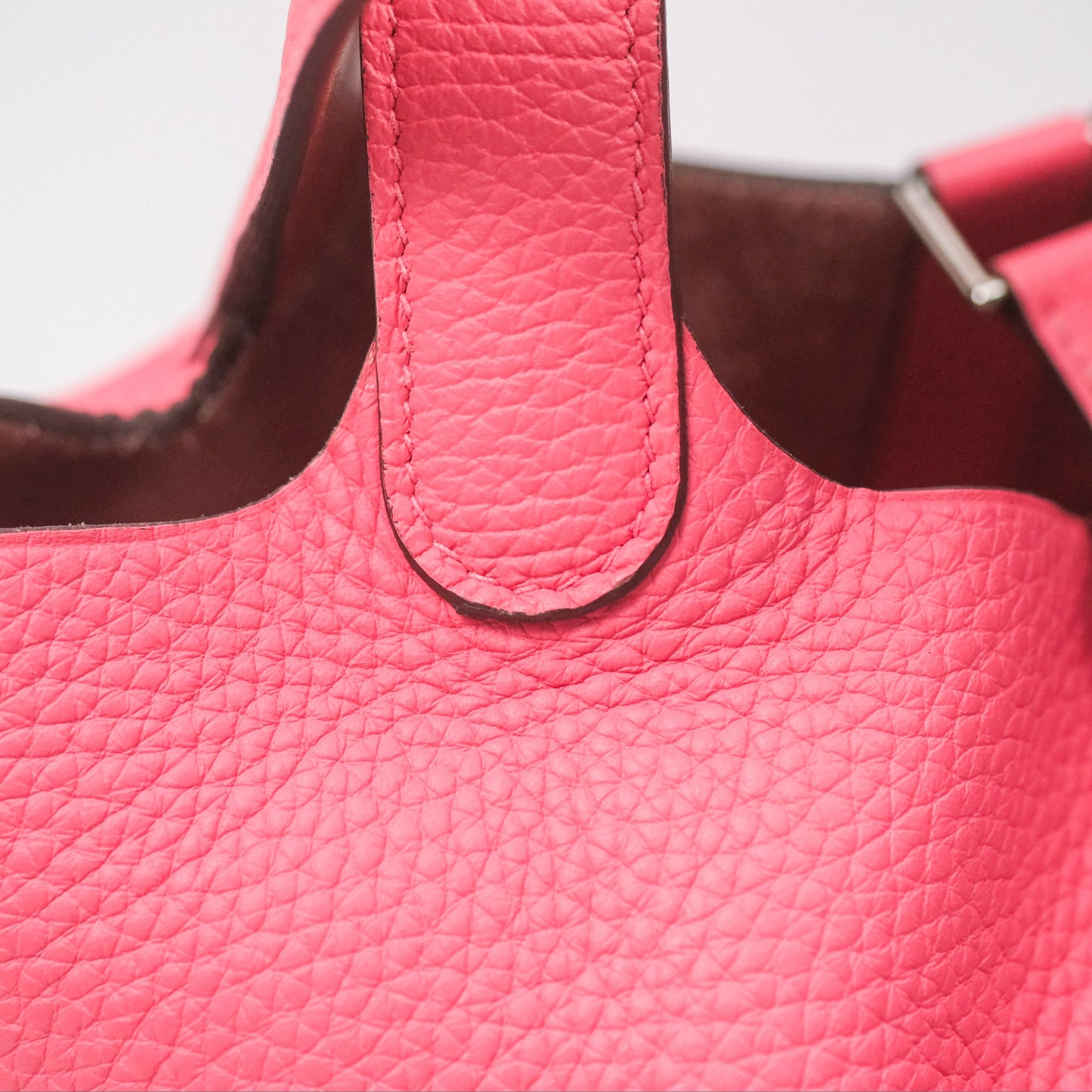 Hermès Picotin Lock 18 Eclat Rose Azalee Clemence/ Terre Battue Swift Palladium Hardware