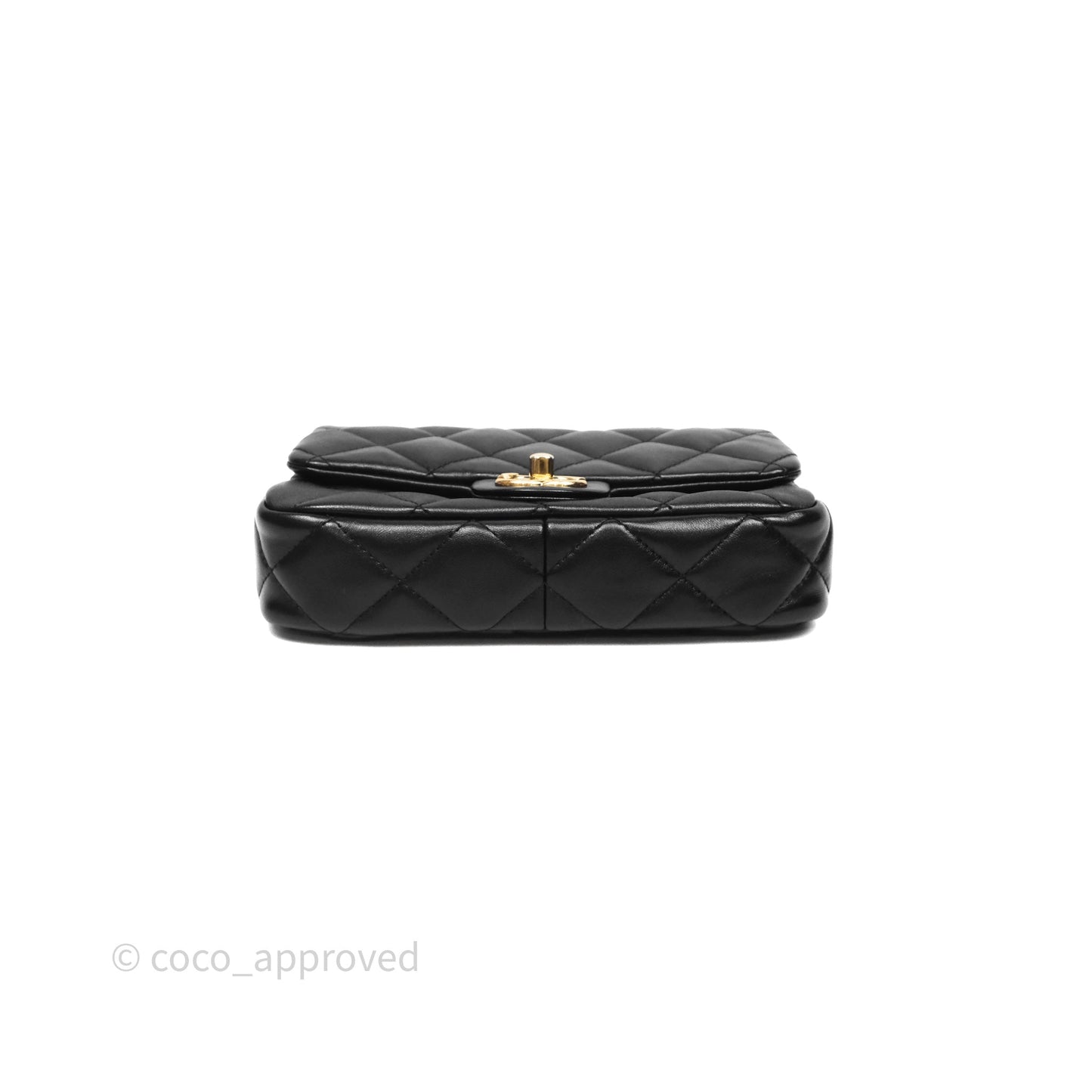 Chanel Small Funky Town Black Lambskin Aged Gold Hardware