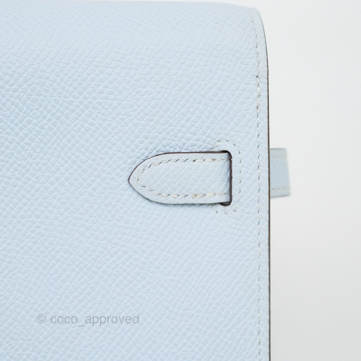 Hermès Kelly To Go Wallet Bleu Brume T0 Epsom Palladium Hardware