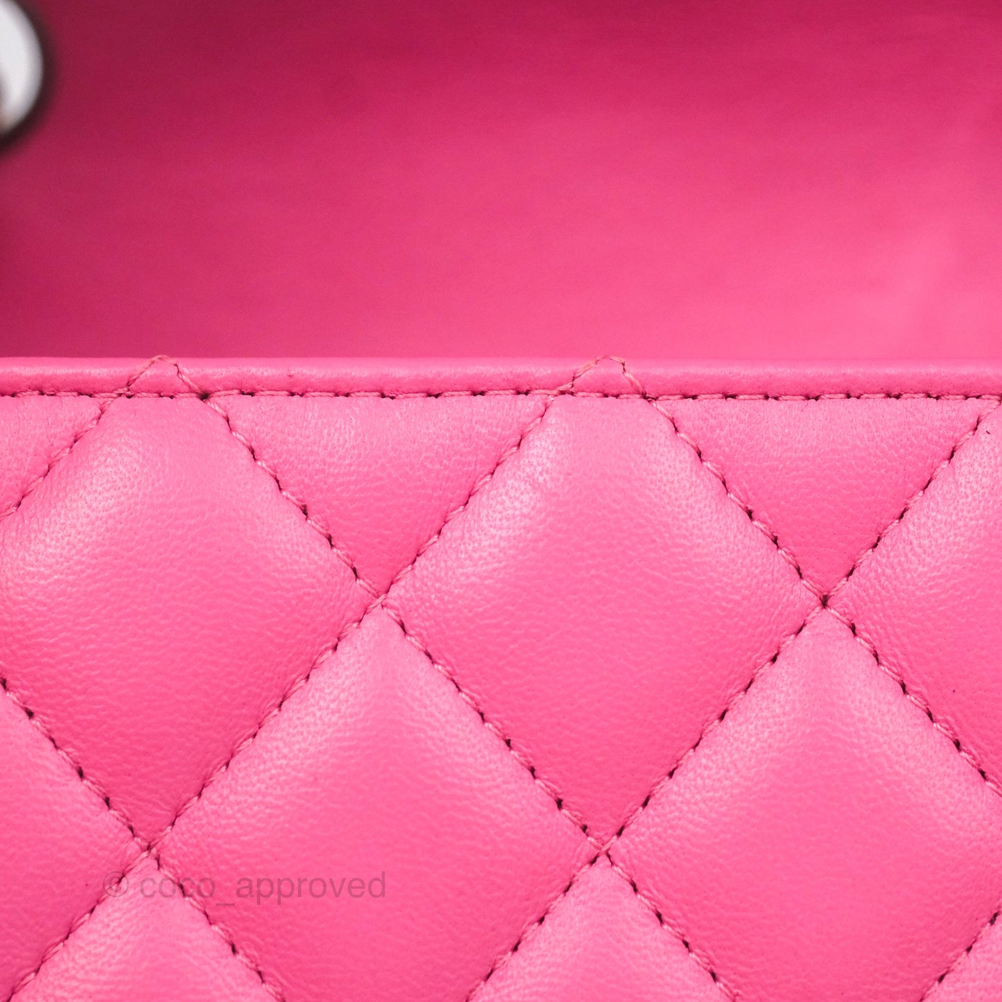 Chanel Quilted Mini Rectangular Flap Pink Lambskin Silver Hardware