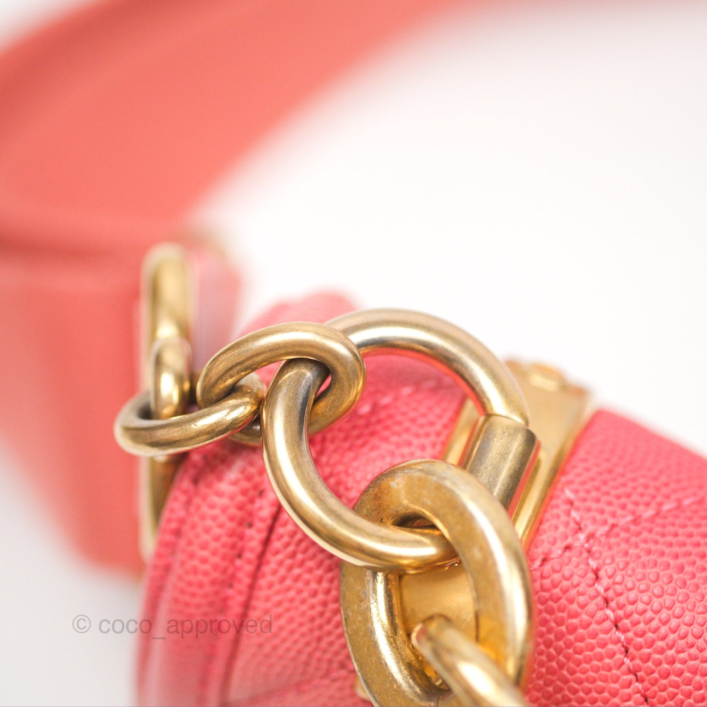 Chanel Sunset On The Sea Flap Bag Pink Caviar Aged Gold Hardware