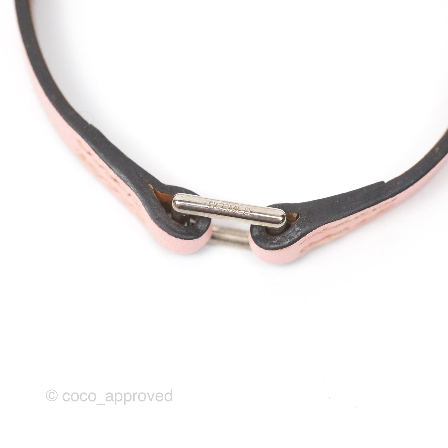 Hermès Rivale Mini Bracelet Rose Sakura Swift Palladium Hardware