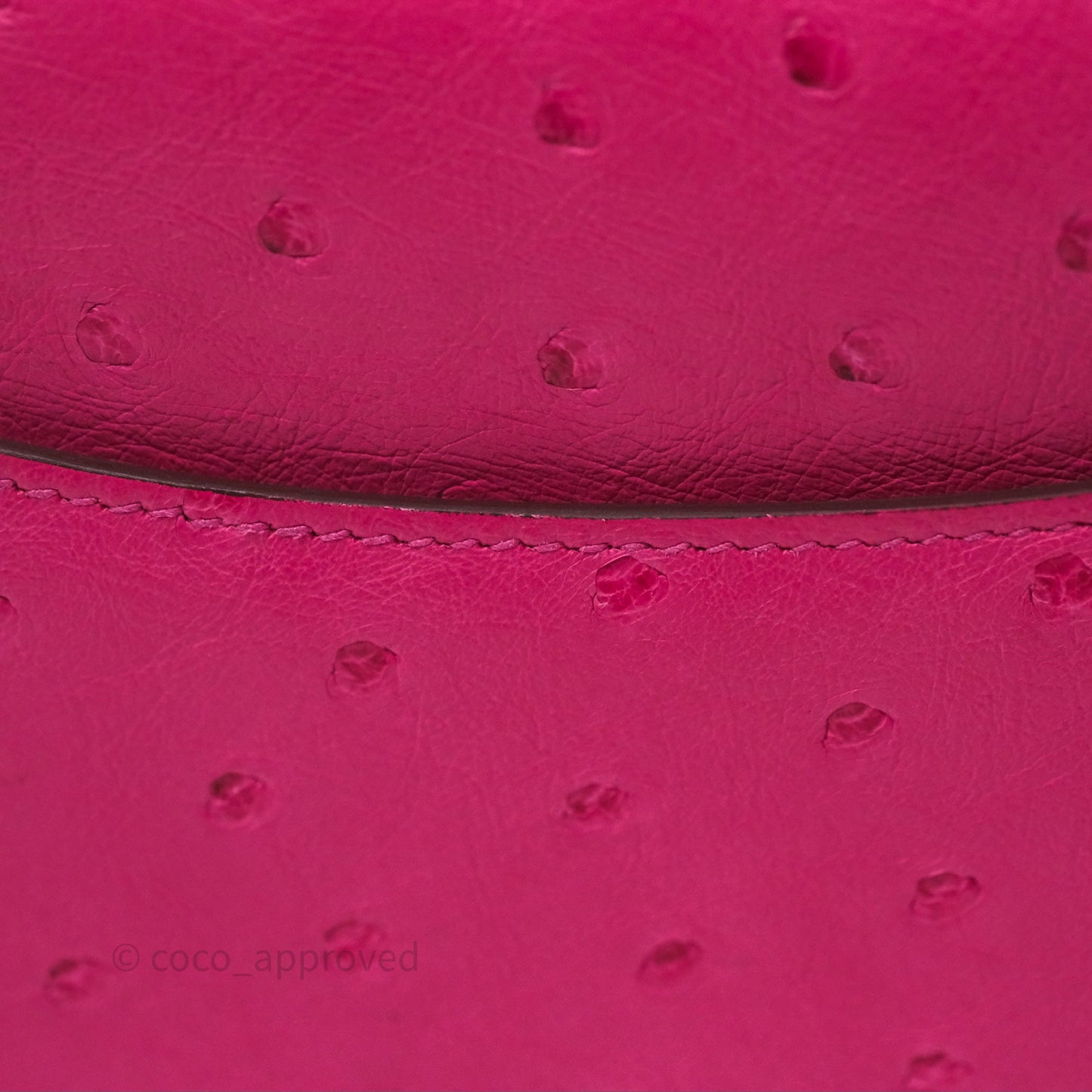 Hermès Constance Mini 18cm Rose Tyrien E5 Ostrich Palladium Hardware