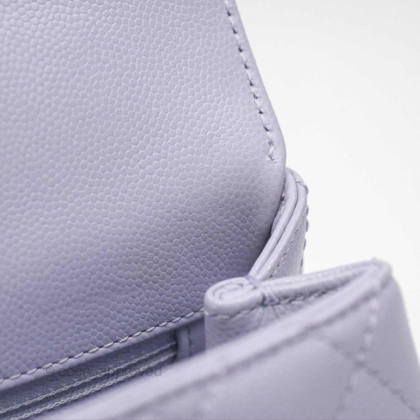Chanel Mini Coco Handle Lilac Caviar Gold Hardware