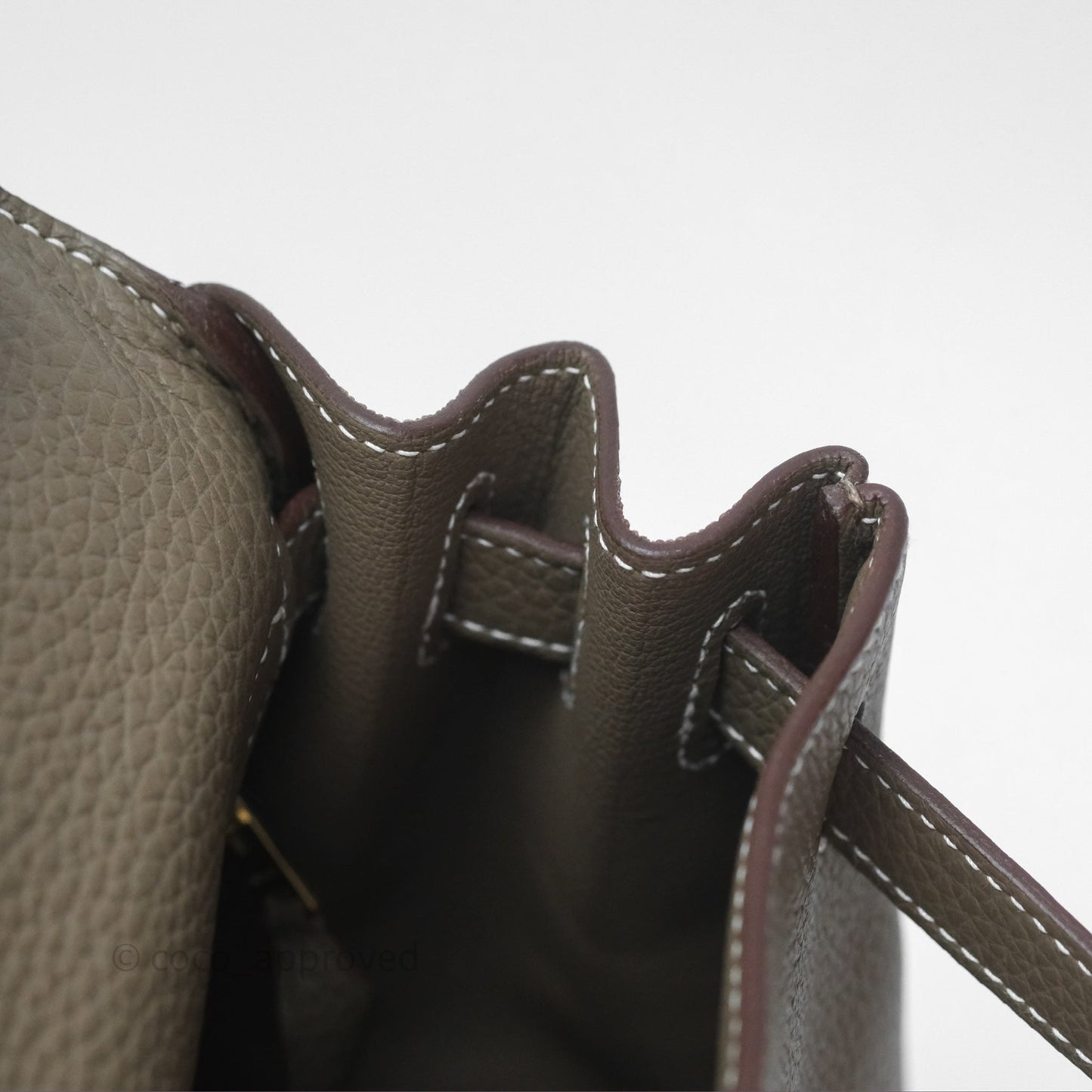 Hermès Kelly II 28 Retourne Etoupe 18 Clemence Gold Hardware