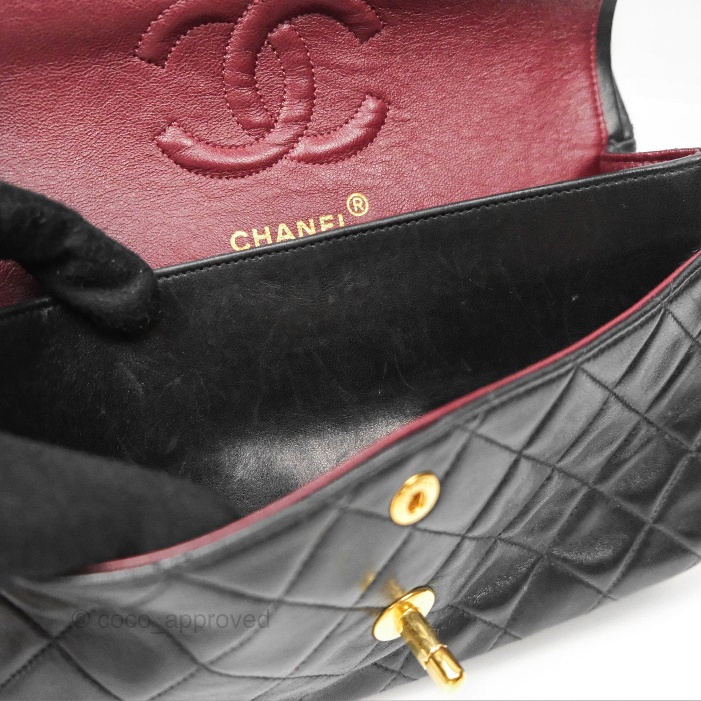 Chanel Classic Vintage Small Flap Black Lambskin 24K Gold Hardware