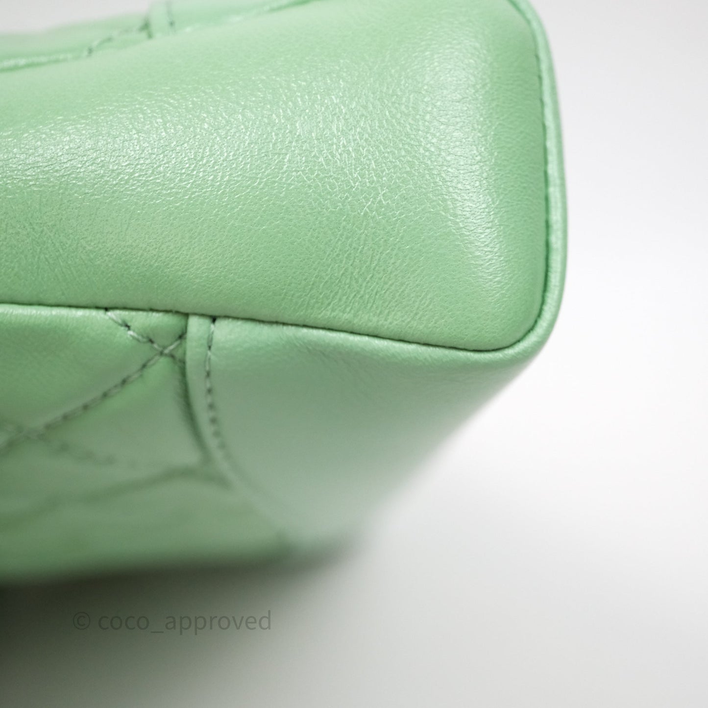 Chanel Mini 31 Green Shiny Lambskin Gold Hardware