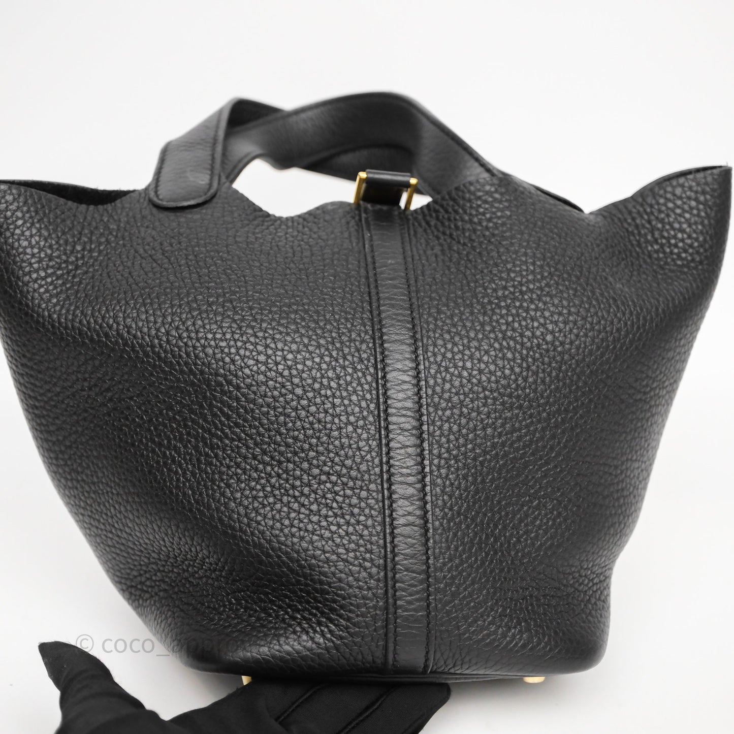 Hermès Picotin Lock 18 Noir Black 89 Clemence Gold Hardware