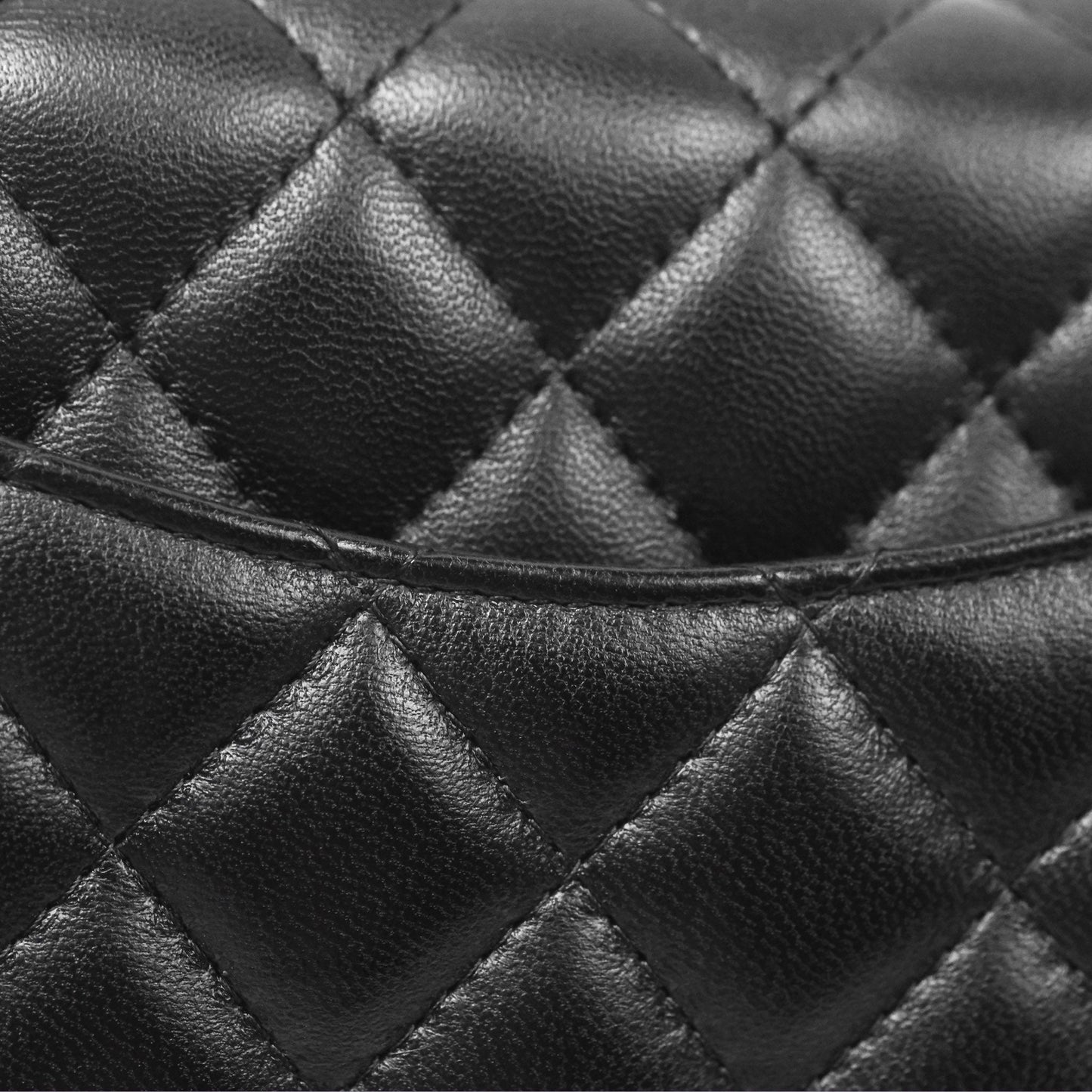 Chanel Mini Square Flap Bag Quilted Black Lambskin Gold Hardware