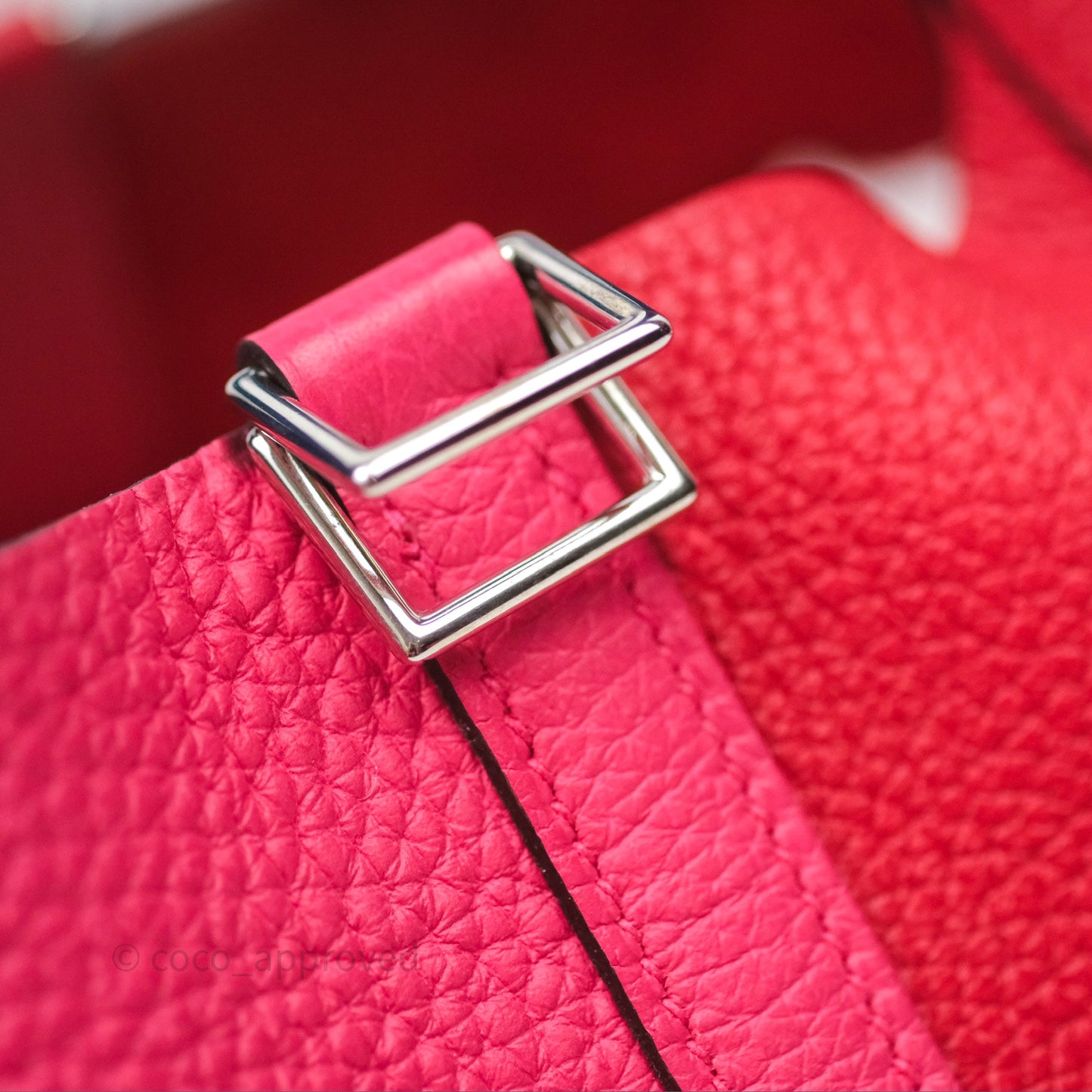 Hermès Picotin 18 Rouge de Coeur S3/ Rose Extrême I6/ Bleu Zanzibar B3 Clemence Palladium Hardware