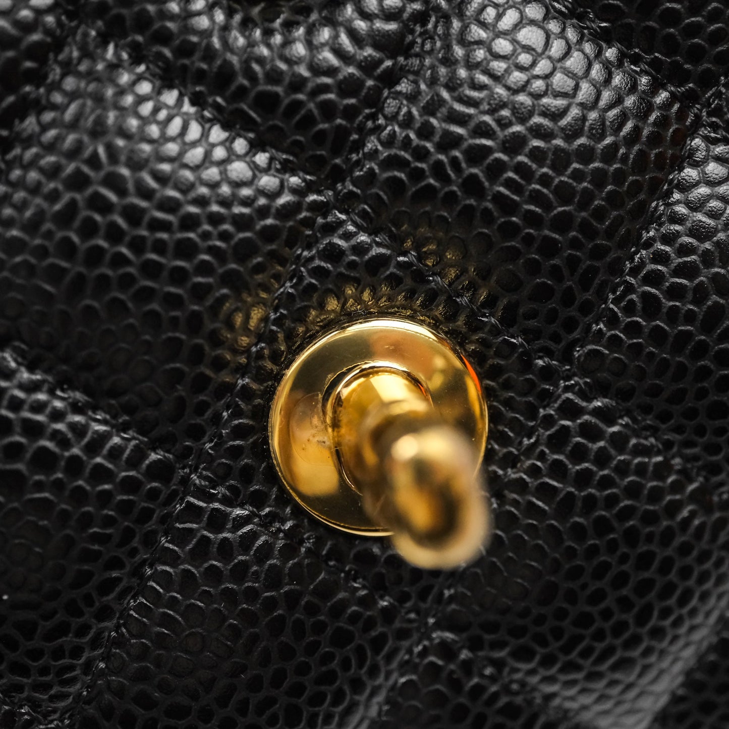 Chanel Small Classic Flap Quilted Black Caviar Gold Hardware