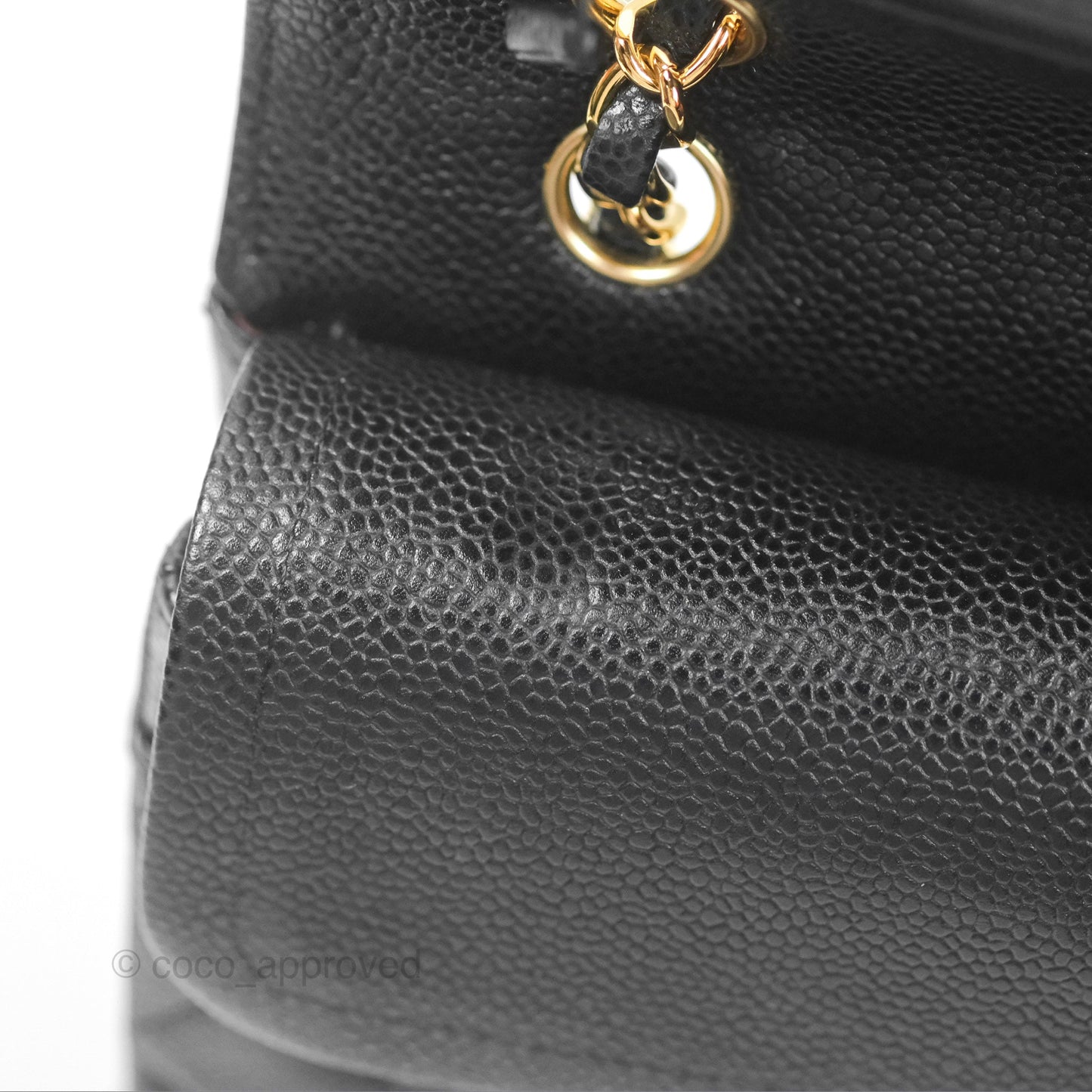 Chanel Classic M/L Medium Flap Quilted Black Caviar Gold Hardware